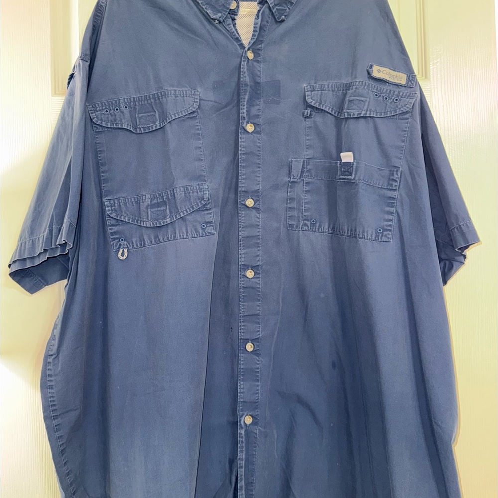 Columbia Men's Denim Blue Button Down Shirt